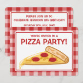 Pizza Feest Verjaardag Kaart (Voorkant / Achterkant)