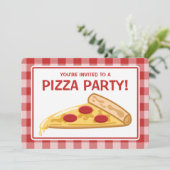 Pizza Feest Verjaardag Kaart (Staand voorkant)