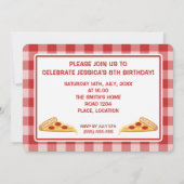 Pizza Feest Verjaardag Kaart (Achterkant)