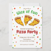 Pizza feest viering kaart (Voorkant)