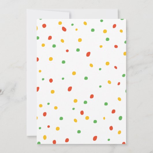 Pizza feest viering kaart (Achterkant)