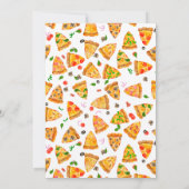 Pizza Feestje Kinderen Watercolor Verjaardag Kaart (Achterkant)