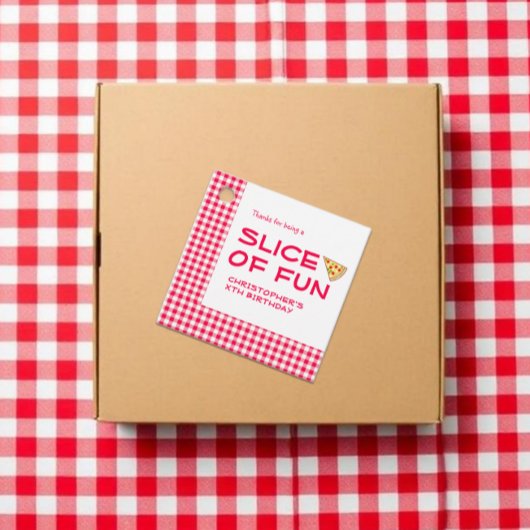 Pizza Feestje Kinderverjaardag Bedankjes Labels