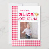 Pizza Feestje Kinderverjaardag Bedankkaart (Voorkant)