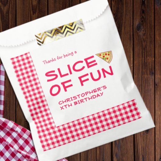 Pizza Feestje Kinderverjaardag Bedankzakje