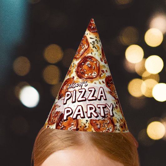 Pizza Feestje Kinderverjaardag Feesthoedjes