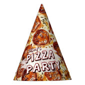 Pizza Feestje Kinderverjaardag Feesthoedjes (Voorkant)