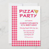 Pizza Feestje Kinderverjaardag Kaart (Voorkant)