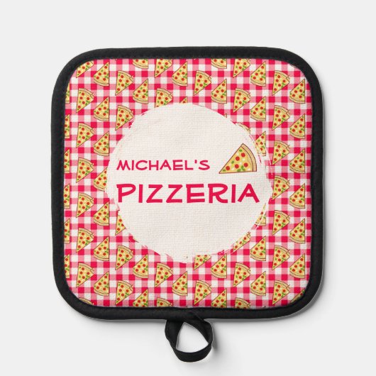 Pizza Feestje Kinderverjaardag Pannenlap (Voorkant)