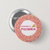 Pizza Feestje Kinderverjaardag Ronde Button 5,7 Cm (Voorkant /achterkant)