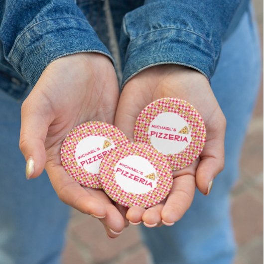 Pizza Feestje Kinderverjaardag Ronde Button 5,7 Cm