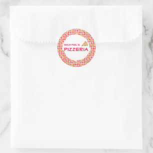 Pizza Feestje Kinderverjaardag Ronde Sticker