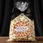 Pizza Feestje Kinderverjaardag Ronde Sticker