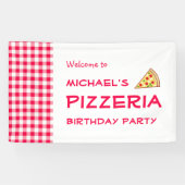 Pizza Feestje Kinderverjaardag Spandoek (Horizontaal)