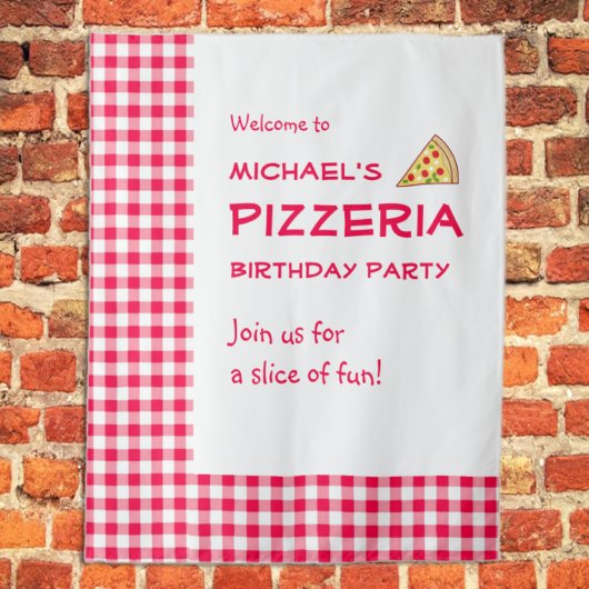 Pizza Feestje Kinderverjaardag Wandkleed