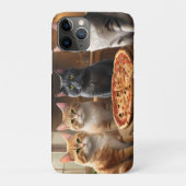 "Pizza Feestje: Vier Katten Die Aanvallen!" Case-Mate iPhone Case (Achterkant)