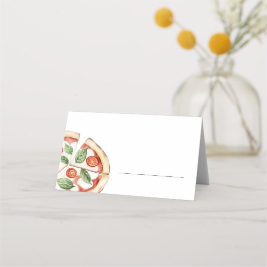 Pizza Fill in Buffet Place Card Plaatskaartje (Voorkant)