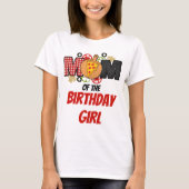 Pizza First Birthday Girl Mam shirt (Voorkant)