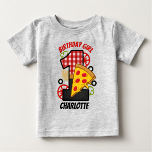 Pizza First Birthday Girl shirt