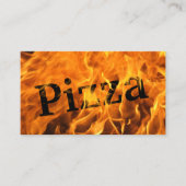 Pizza Flaming Fire Typografie Visitekaartje (Voorkant)
