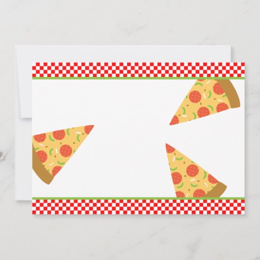 Pizza Flat Note Card Notitiekaartje (Achterkant)