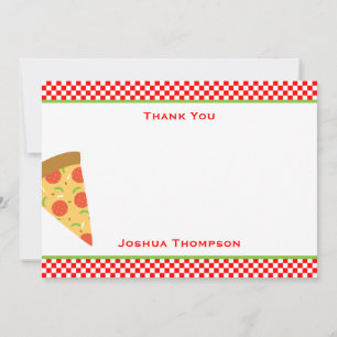 Pizza Flat Note Card Notitiekaartje