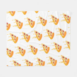 Pizza Fleece Blanket Deken