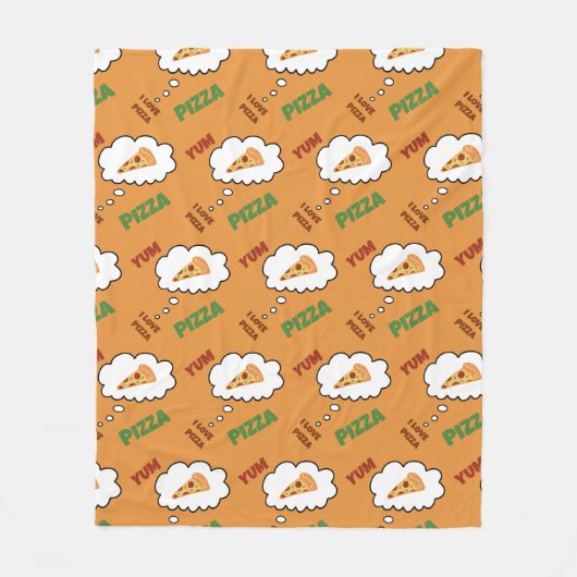 Pizza Fleece Deken (Voorkant)