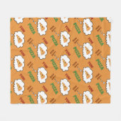 Pizza Fleece Deken (Voorkant (Horizontaal))