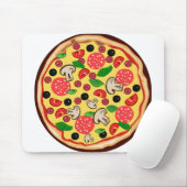 Pizza Food Clipart Icon Pepperoni Cheese Muismat (Met muis)