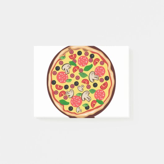 Pizza Food Clipart Icon Pepperoni Cheese Post-it® Notes (Voorkant)