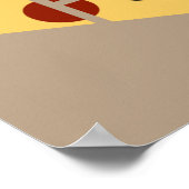 Pizza Food Pyramid Funny Poster Sign. (Hoek)