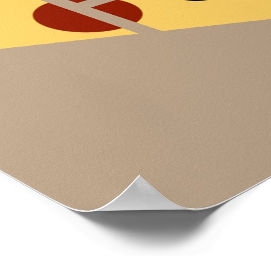 Pizza Food Pyramid Funny Poster Sign. (Hoek)