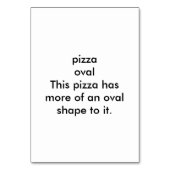Pizza Food Reading Flashcards for Adults Kaart (Achterkant)