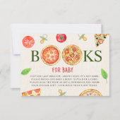 Pizza + Fopspenen Baby shower Boekaanvraag Kaart (Voorkant)