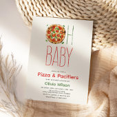 Pizza & fopspenen Baby shower Kaart