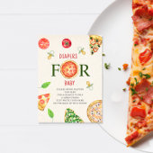 Pizza + Fopspenen Baby shower Luier Raffle Ticket Informatiekaartje