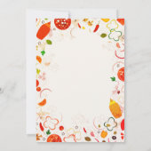 Pizza & Fopspenen Toppings Burger BBQ Baby shower Kaart (Achterkant)
