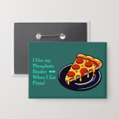 Pizza Fosfaat Binder Knop Button (Voorkant / Achterkant)
