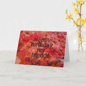Pizza Foto Happy Birthday Friend Kaart (Gele Bloem)