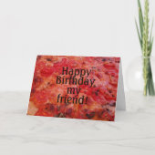 Pizza Foto Happy Birthday Friend Kaart (Voorkant)