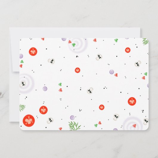 Pizza Foto uitnodiging (Achterkant)