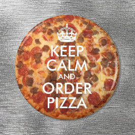 Pizza-foto's houden kalm en bestellen magneet