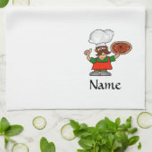 Pizza Fun Kitchen Towels aan te passen! Theedoek (Gevouwen)