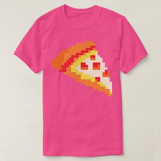 Pizza Funny Fast Food Pixel Art Video Gamer Gaming T-shirt (Design voorkant)