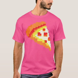 Pizza Funny Fast Food Pixel Art Video Gamer Gaming T-shirt
