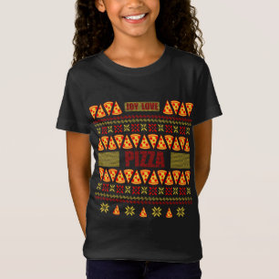 Pizza Funny Ugly Sweater Pizza Lover Kerstmis Gif T-shirt