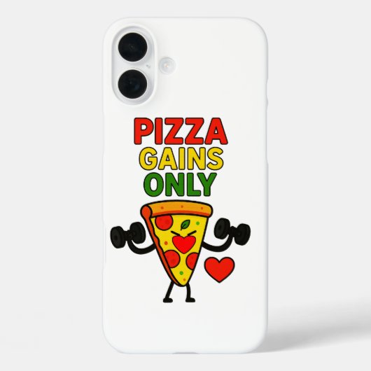 Pizza Gains Only - Grappige Fitness Pizza Liefhebb Case-Mate iPhone Case (Achterkant)