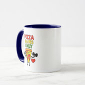 Pizza Gains Only - Humoristisch grappig Mok (Voorkant links)
