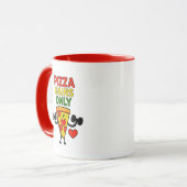 Pizza Gains Only - Humoristisch grappig Mok (Voorkant links)